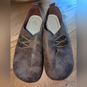 Handmade Brown Leather Artsy Unique Shoes